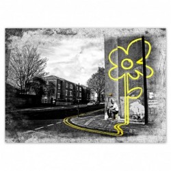 Plakat 70x50cm Banksy żółty...