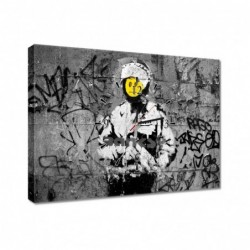 Zegar 60x40cm Banksy Buźka