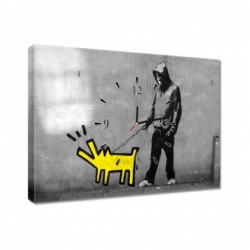 Zegar 60x40cm Banksy Piesek