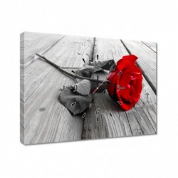 Zegar 60x40cm Czerwona róża...