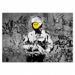 Naklejka 100x70cm Banksy Buźka