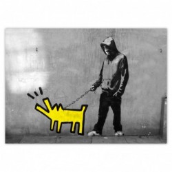 Naklejka 70x50cm Banksy Piesek