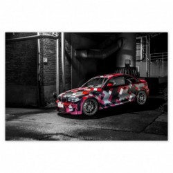 Plakat 93x62cm Czerwone BMW