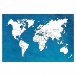 Plakat 93x62cm Mapa świata