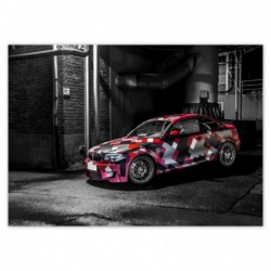 Plakat 70x50cm Czerwone BMW