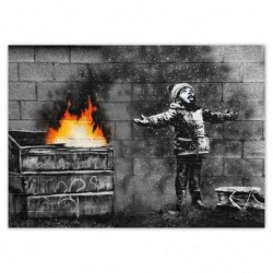 Plakat 70x50cm Banksy Śnieg...