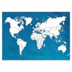 Plakat 70x50cm Mapa świata