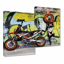 Obraz 80x70cm Motocykl Grafiti