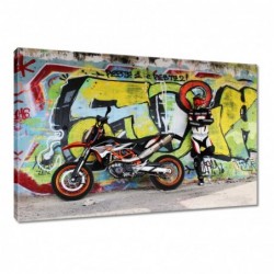 Obraz 60x40cm Motocykl Grafiti
