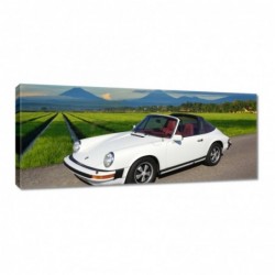 Obraz 100x40cm Białe Porsche