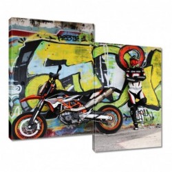 Obraz 80x70cm Motocykl Grafiti
