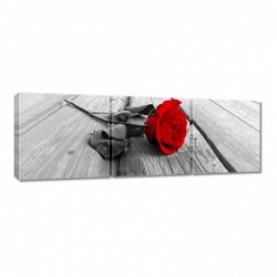 Obraz 90x30cm Czerwona róża...