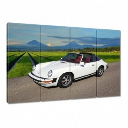 Obraz 120x80cm Białe Porsche