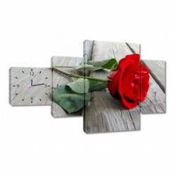 Zegar 130x80cm Róża na deskach