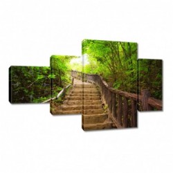 Zegar 130x80cm Schody do lasu