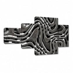 Zegar 130x80cm Żywe srebro