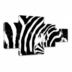 Zegar 130x80cm Zebra Paski...