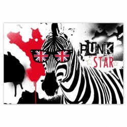 Plakat 200x135cm Zebra Punk...