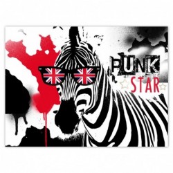Plakat 135x100cm Zebra Punk...
