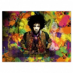 Plakat 135x100cm Jimmy Hendrix