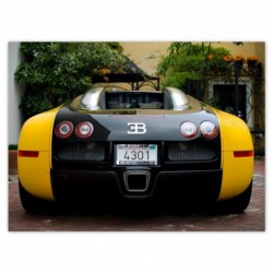 Plakat 135x100cm Żółte Bugatti