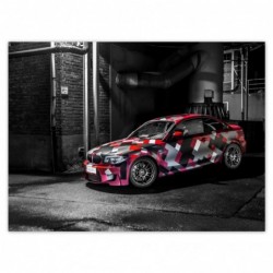 Plakat 135x100cm Czerwone BMW