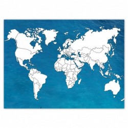 Plakat 135x100cm Mapa świata