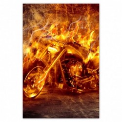 Plakat 62x93 Chopper w ogniu