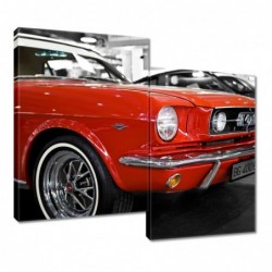 Obraz 80x70cm Czerwony Mustang