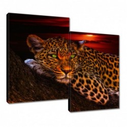 Obraz 80x70cm Lampart pantera