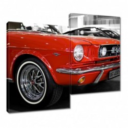 Obraz 80x70cm Czerwony Mustang