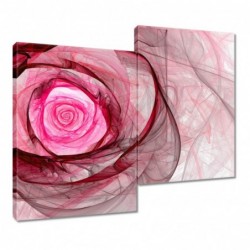 Obraz 80x70cm Różowa róża...