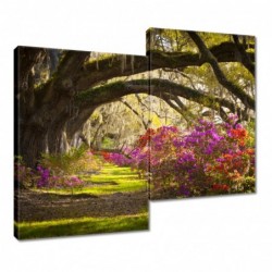 Obraz 80x70cm Kwiaty w parku