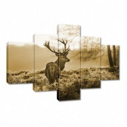 Obraz 100x70cm Jeleń w lesie