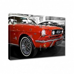Zegar 60x40cm Czerwony Mustang