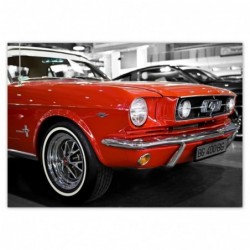 Plakat 100x70 Czerwony Mustang