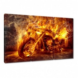 Obraz 120x80cm Chopper w ogniu